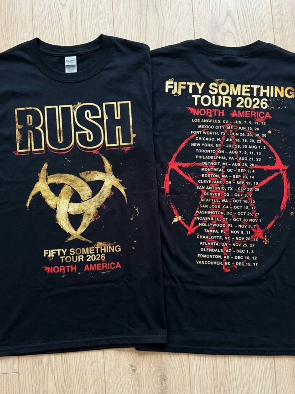 Rush Fifty Something Tour 2026 North America T shirt Reprint